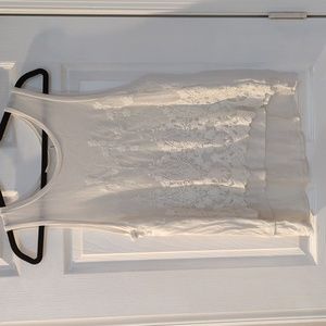 LUQ White Lace Tank